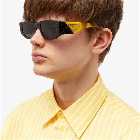 prada yellow black|yellow Prada sunglasses.